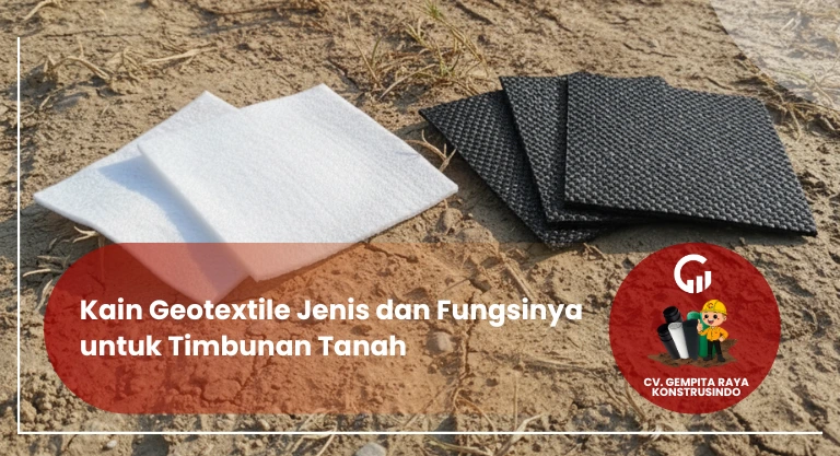 Kain Geotextile Jenis dan Fungsinya untuk Timbunan Tanah