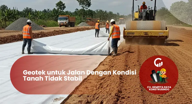 Geotek untuk Jalan Dengan Kondisi Tanah Tidak Stabil