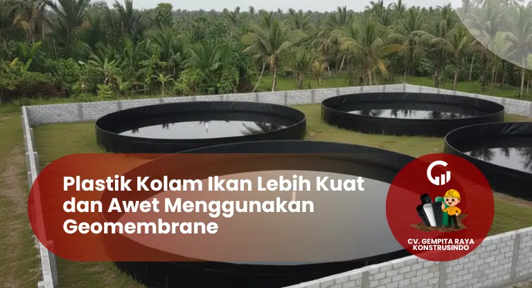 Plastik Kolam Ikan Lebih Kuat dan Awet Menggunakan Geomembrane