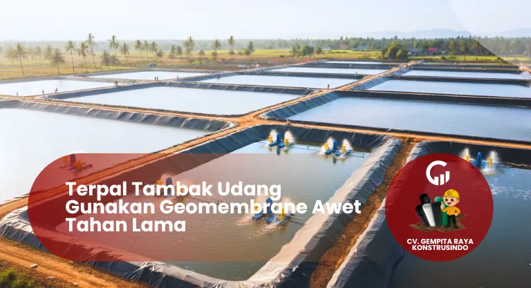 Terpal Tambak Udang Gunakan Geomembrane Awet Tahan Lama