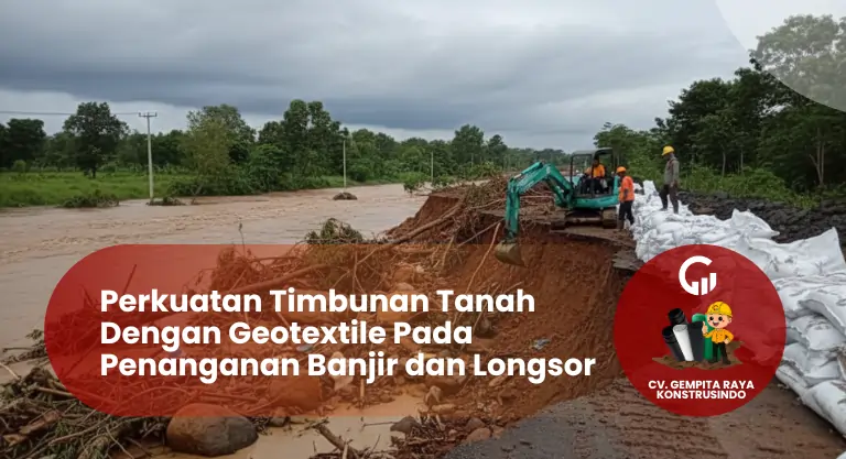 Perkuatan Timbunan Tanah Dengan Geotextile Pada Penanganan Banjir dan Longsor