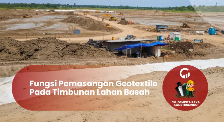 Fungsi Pemasangan Geotextile Pada Timbunan Lahan Basah