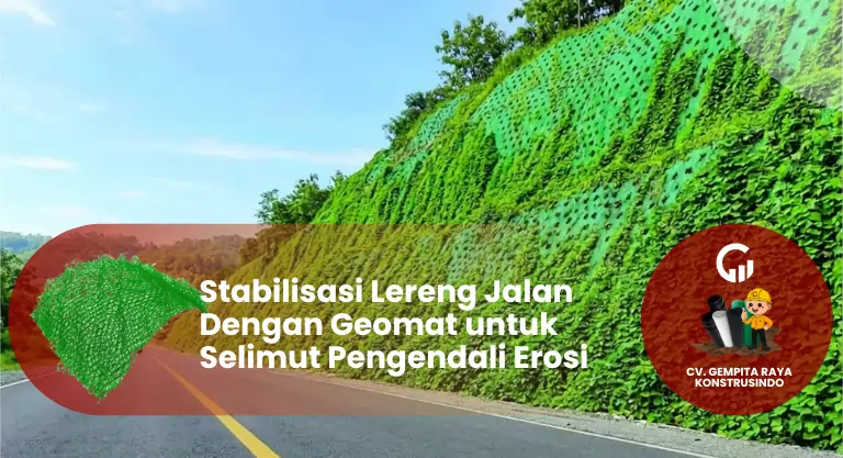 Stabilisasi Lereng Jalan Dengan Geomat untuk Selimut Pengendali Erosi