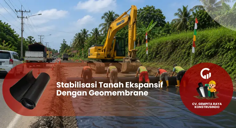 Stabilisasi Tanah Ekspansif Dengan Geomembrane
