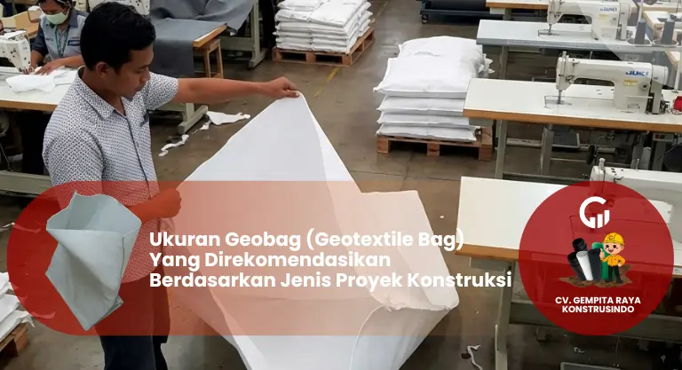 Ukuran Geobag Yang Direkomendasikan Berdasarkan Jenis Proyek Konstruksi