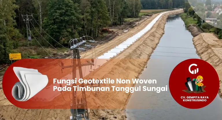 Fungsi Geotextile Non Woven Pada Timbunan Tanggul Sungai
