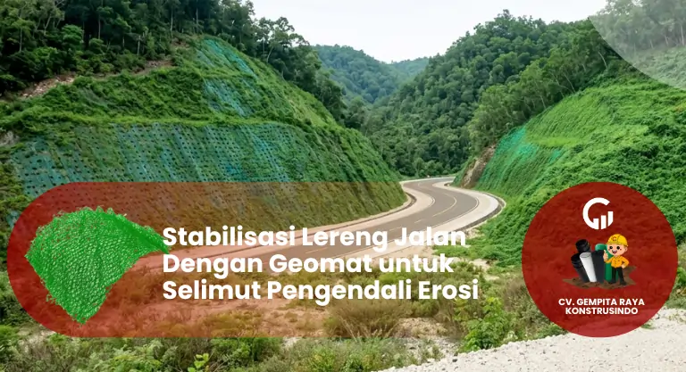 Perkuatan Lereng Dengan Geomat untuk Media Tanam Vegetasi