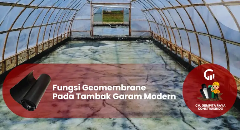 Fungsi Geomembrane Pada Tambak Garam Modern