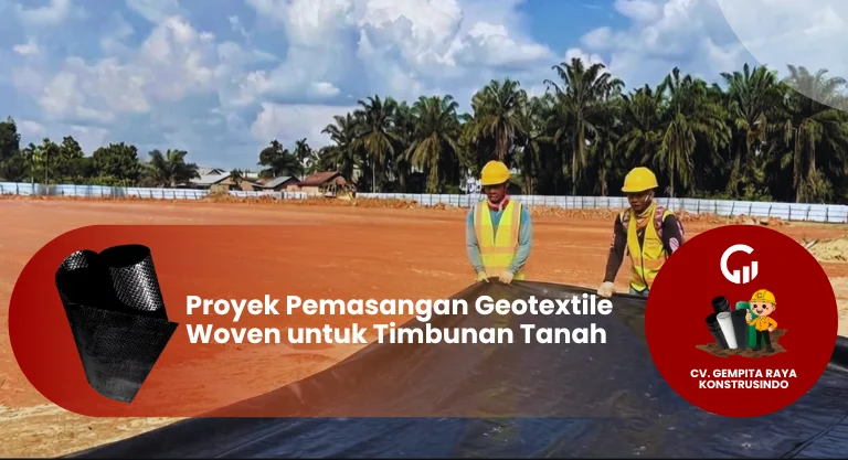 Proyek Pemasangan Geotextile Woven untuk Timbunan Tanah