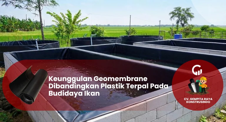 Keunggulan Geomembrane Dibandingkan Plastik Terpal Pada Budidaya Ikan
