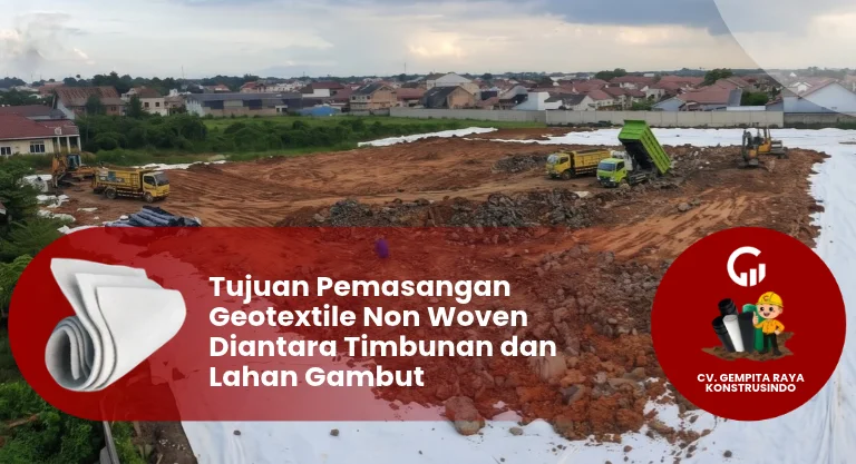 Tujuan Geotextile Non Woven Diantara Lahan Gambut dan Tanah Timbunan